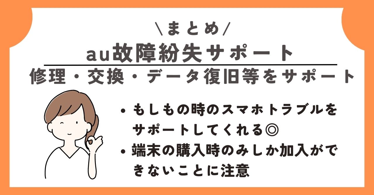 au 故障紛失サポート