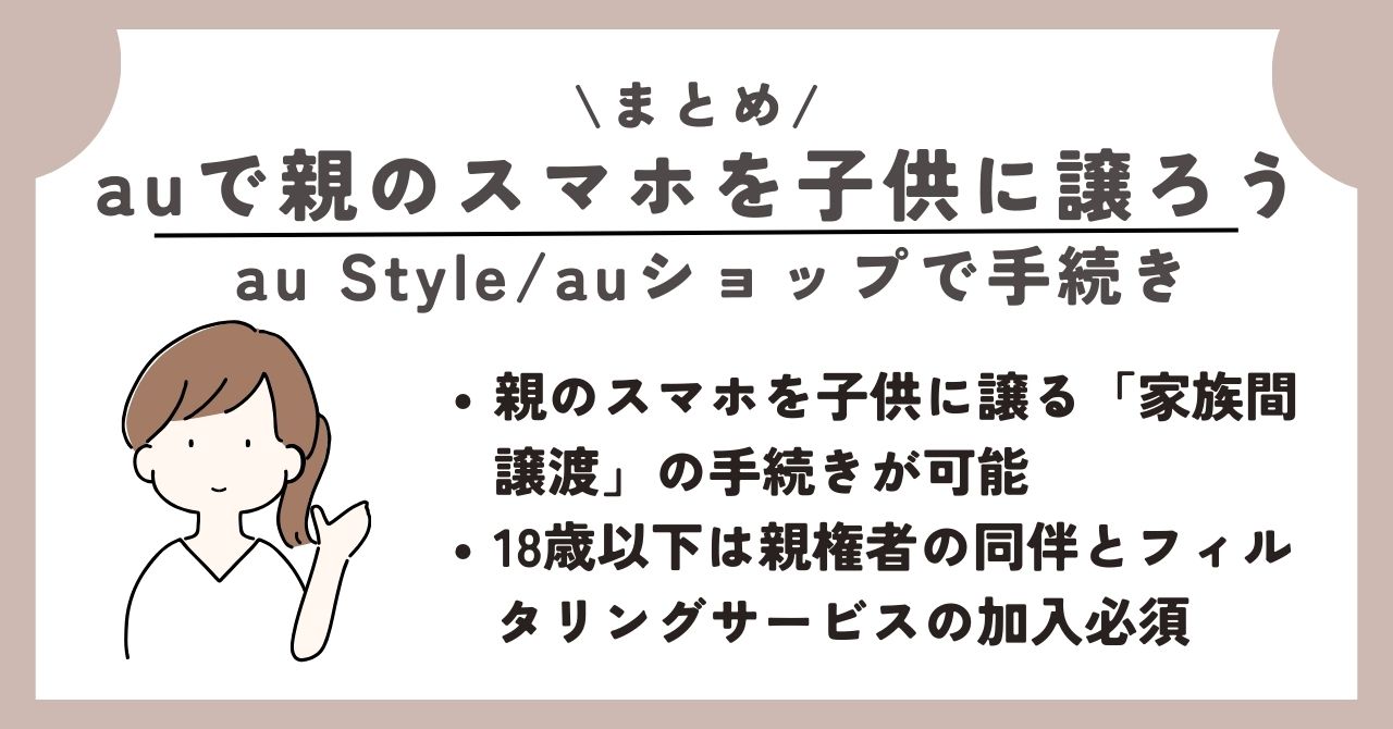 au 親のスマホ 子供