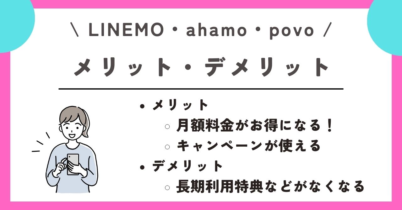 LINEMO ahamo Povo 比較