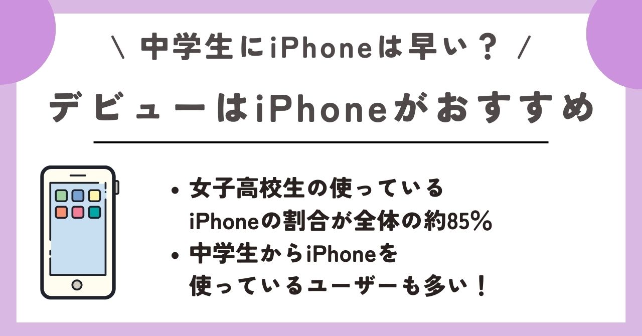 中学生 スマホ iPhone