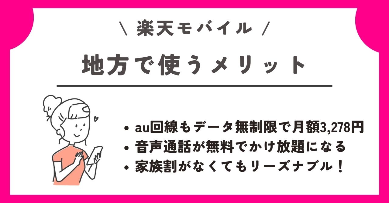 楽天モバイル 地方