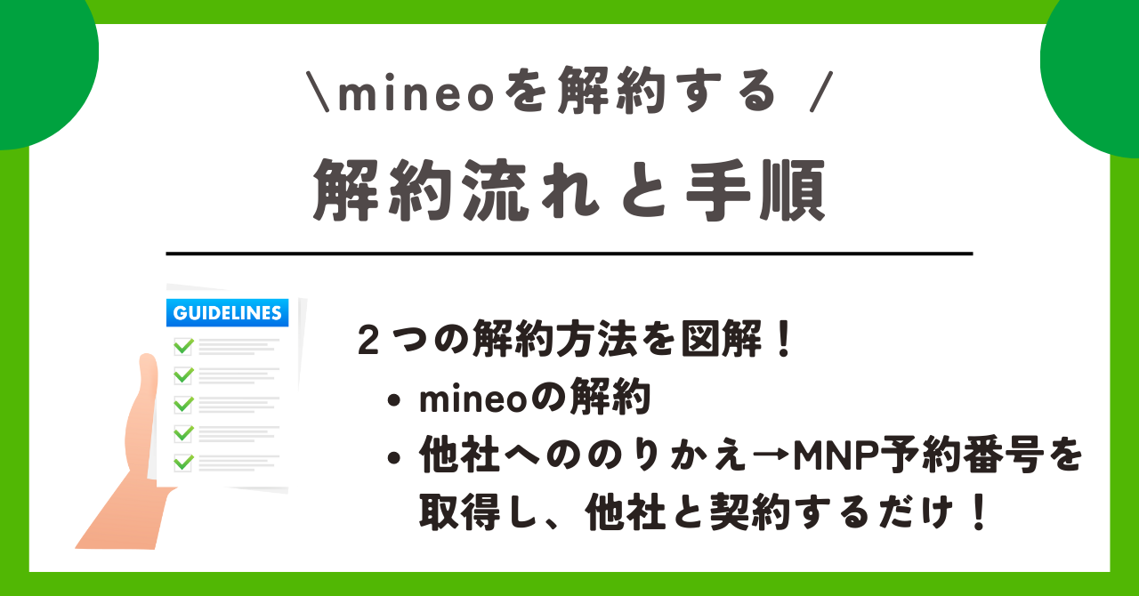 mineo 解約