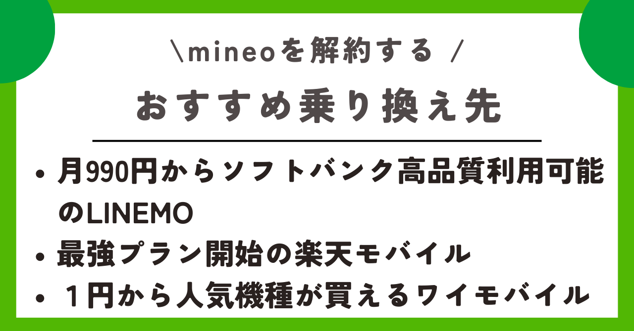 mineo 解約