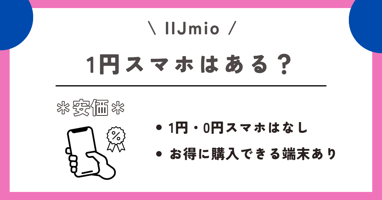 IIjmio　安い機種