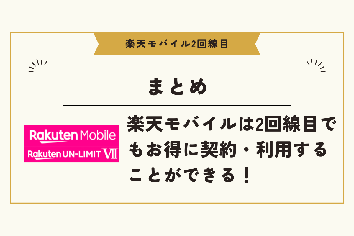 楽天モバイル 2回線目