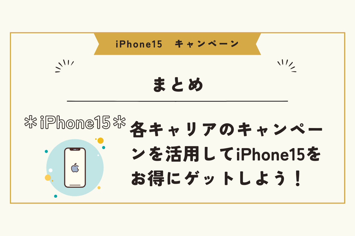 iPhone15　キャンペーン