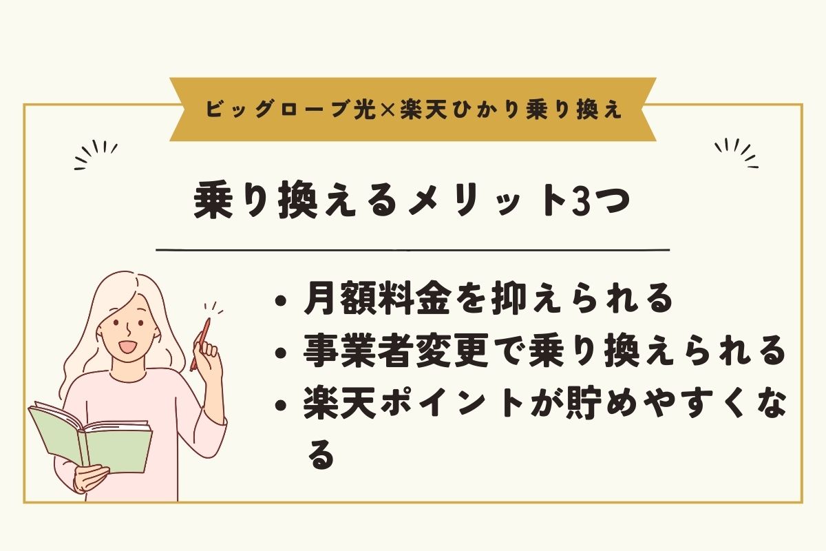 ビッグローブ光　楽天ひかり　乗り換え