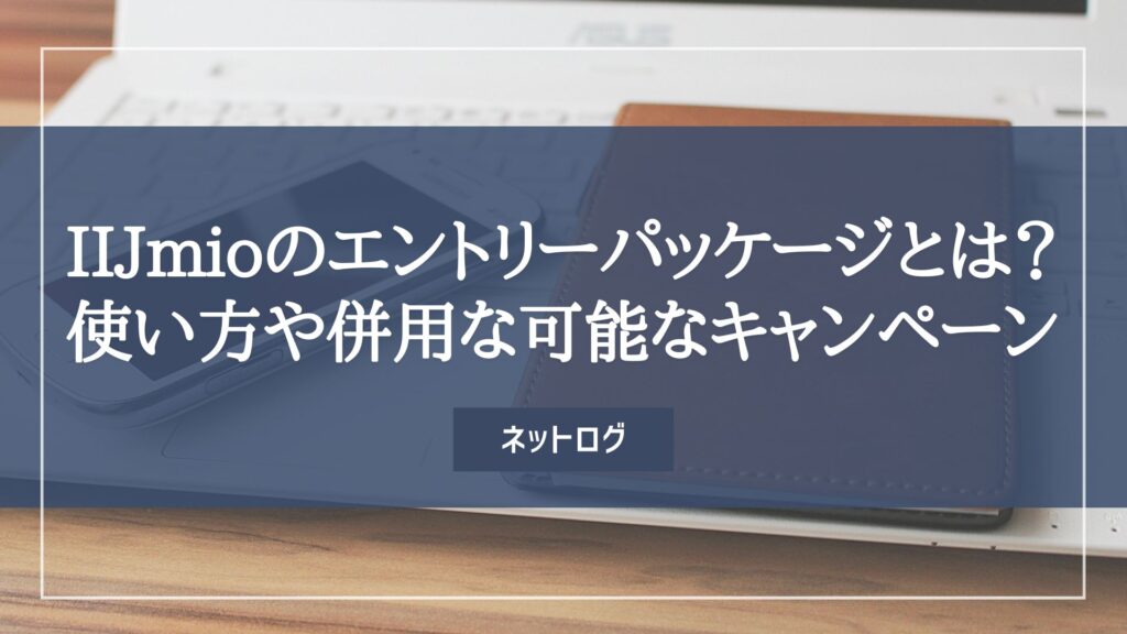 IIJmioのエントリーパッケージとは？ダウンロード版の使い方や併用可能なキャンペーンについても解説 – ネットログ