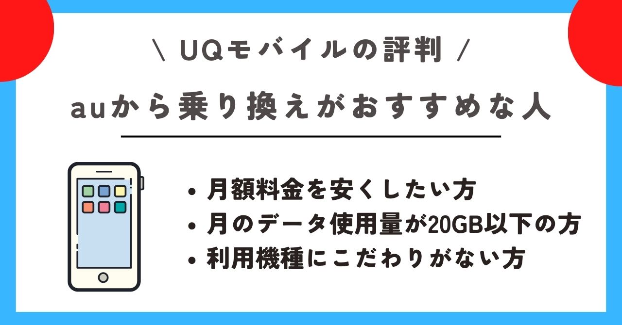 UQモバイル 評判