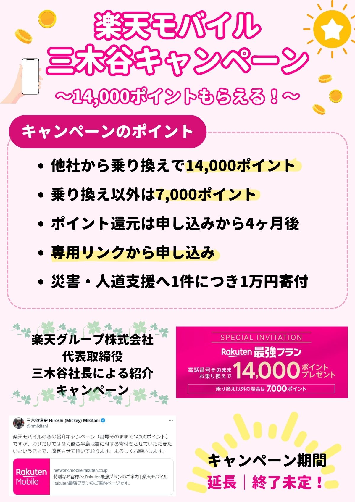 楽天モバイル 三木谷キャンペーン