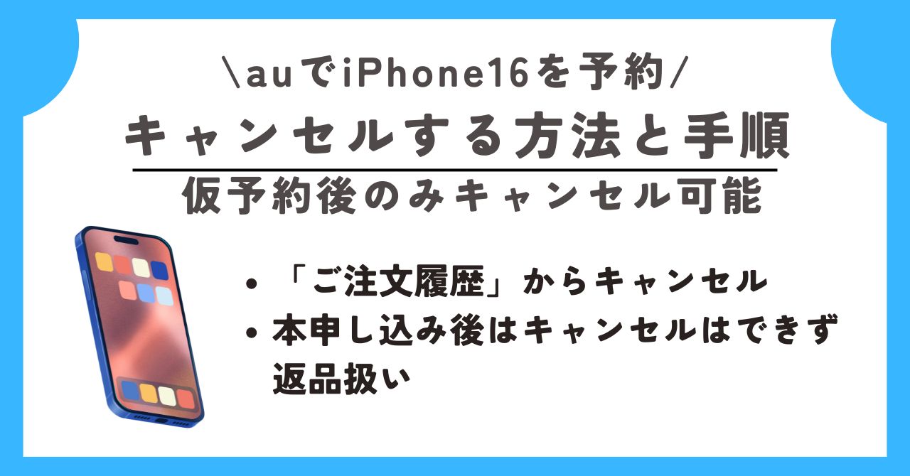 au　iPhone16　予約