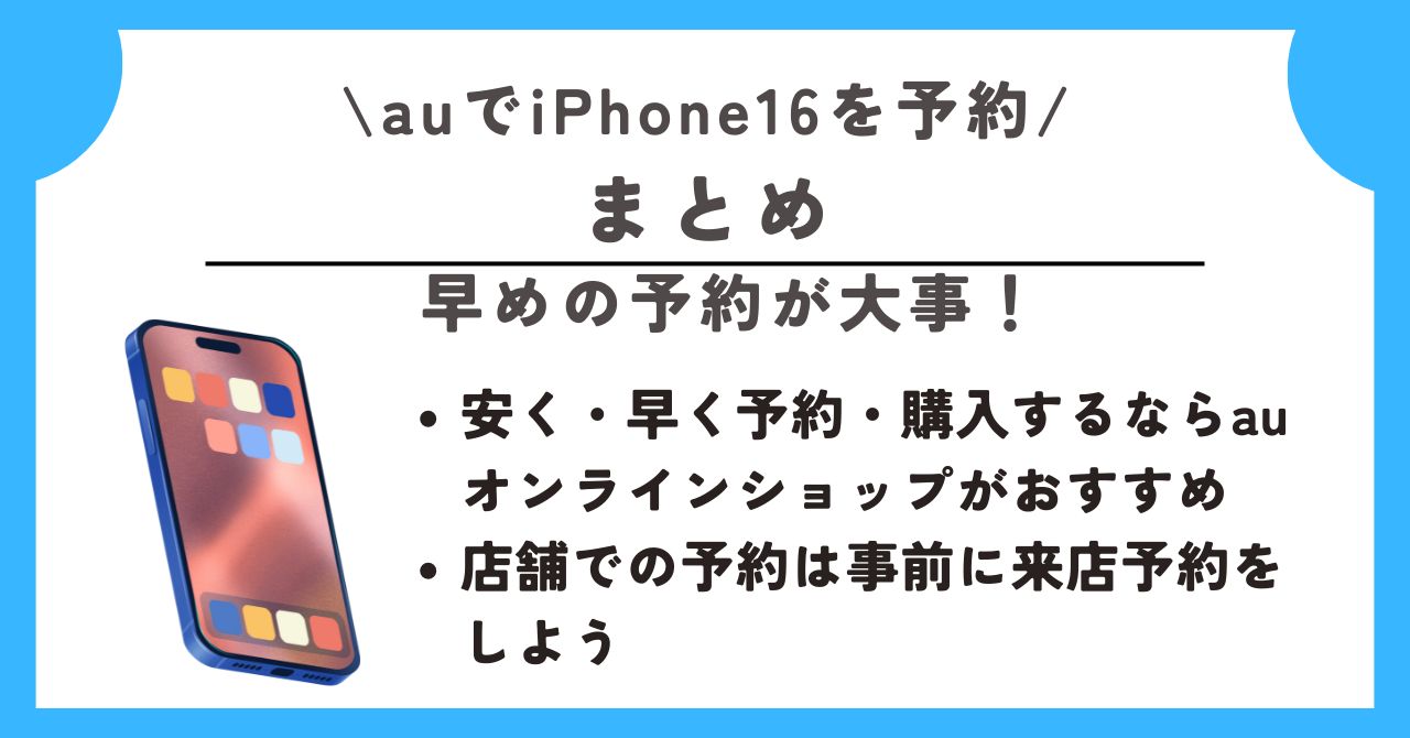 au　iPhone16　予約