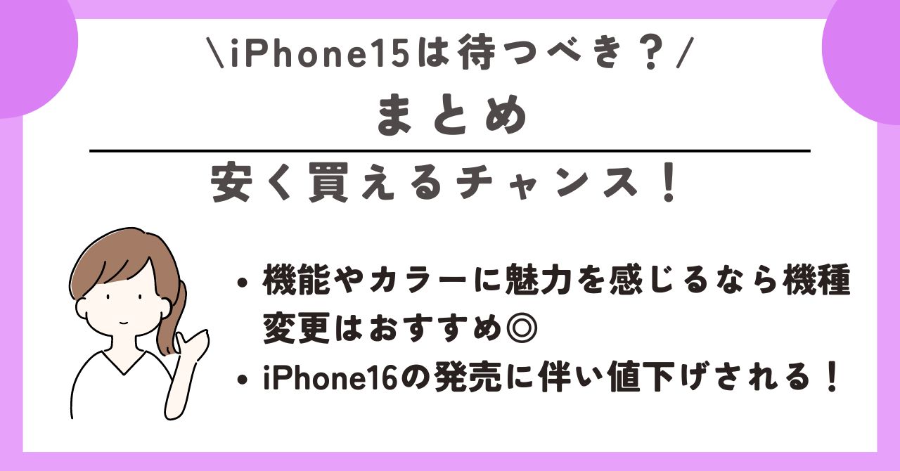 iPhone15　待つべき