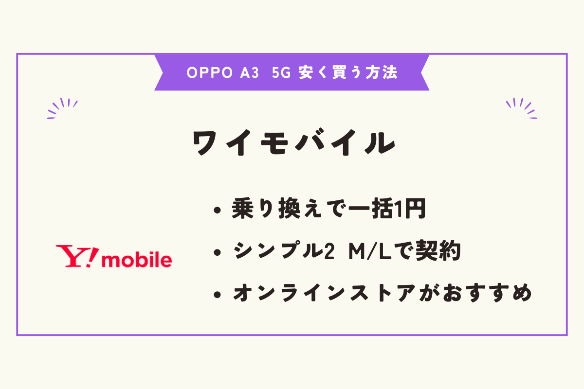 OPPO A3 5G 安く買う方法