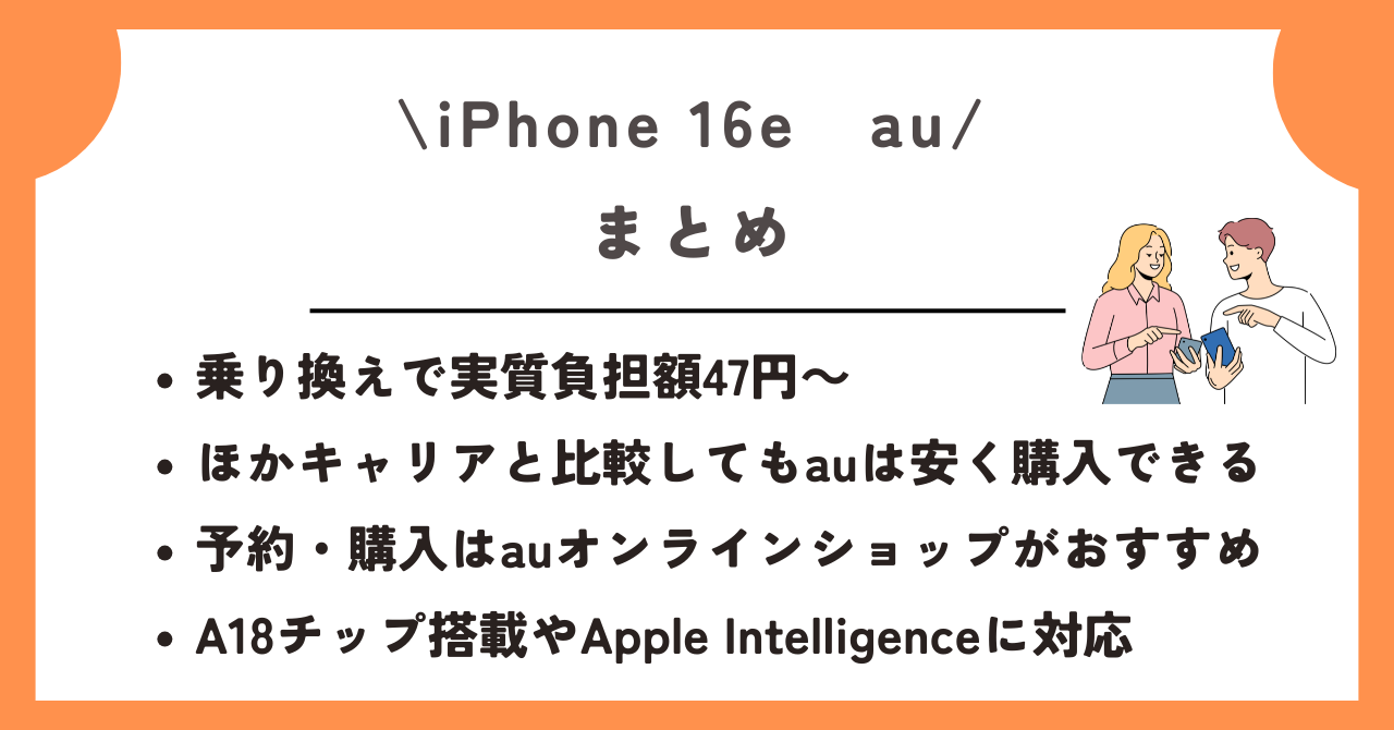 iPhone 16e　au