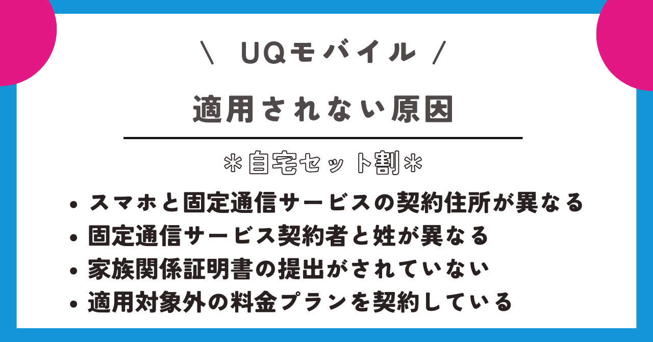 UQモバイル 自宅セット割
