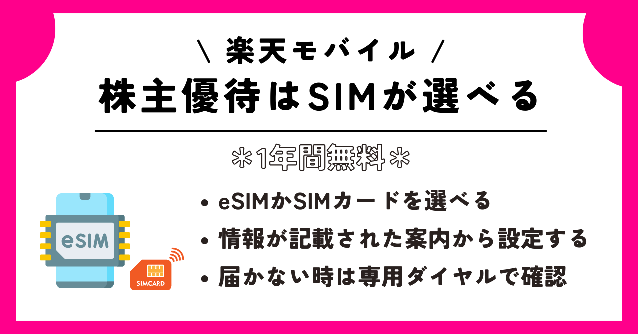 楽天モバイル 1年間無料