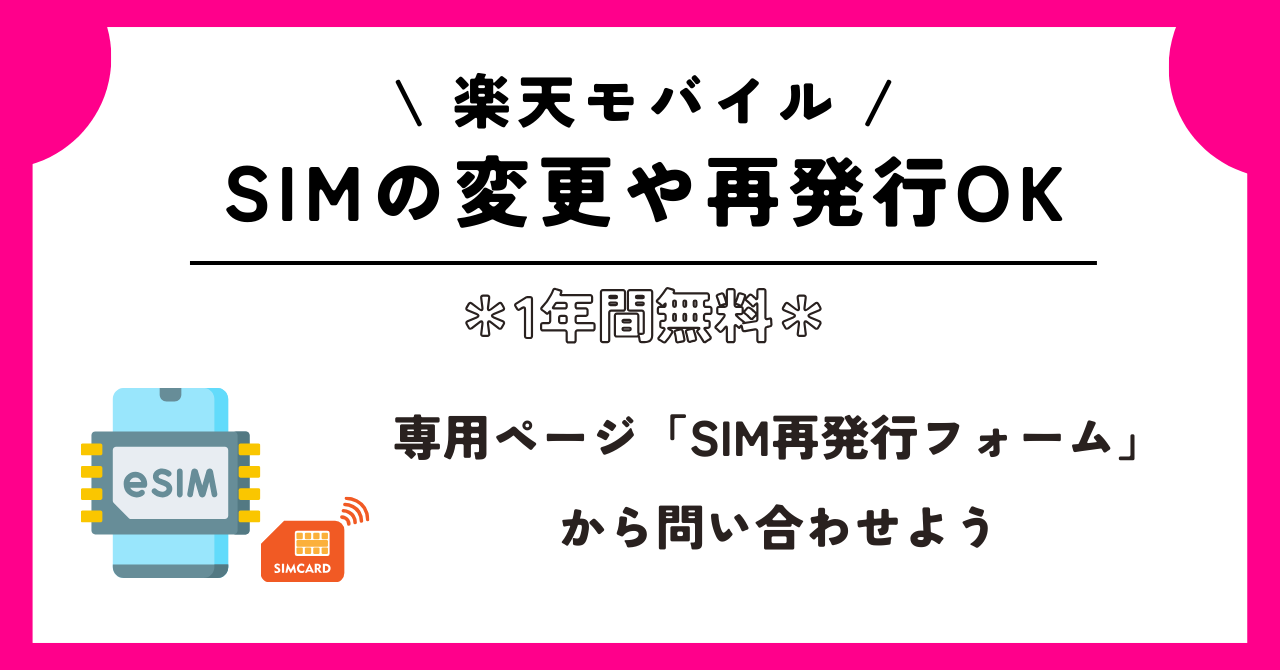 楽天モバイル 1年間無料