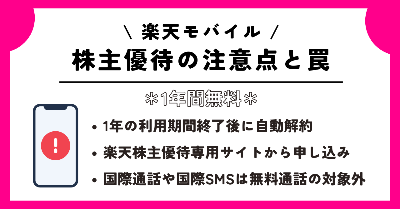 楽天モバイル 1年間無料