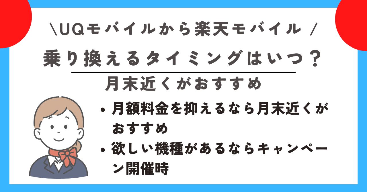 UQモバイルから楽天モバイル 乗り換える