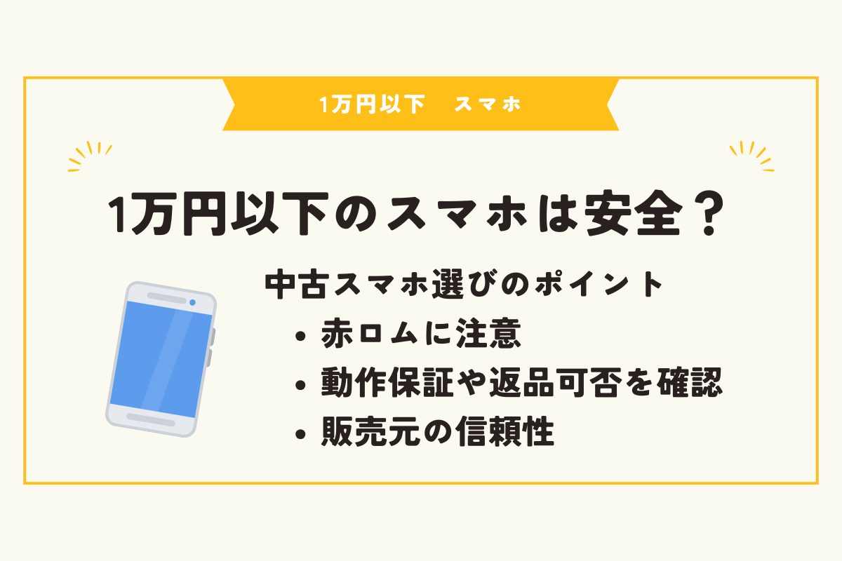 1万円以下　スマホ