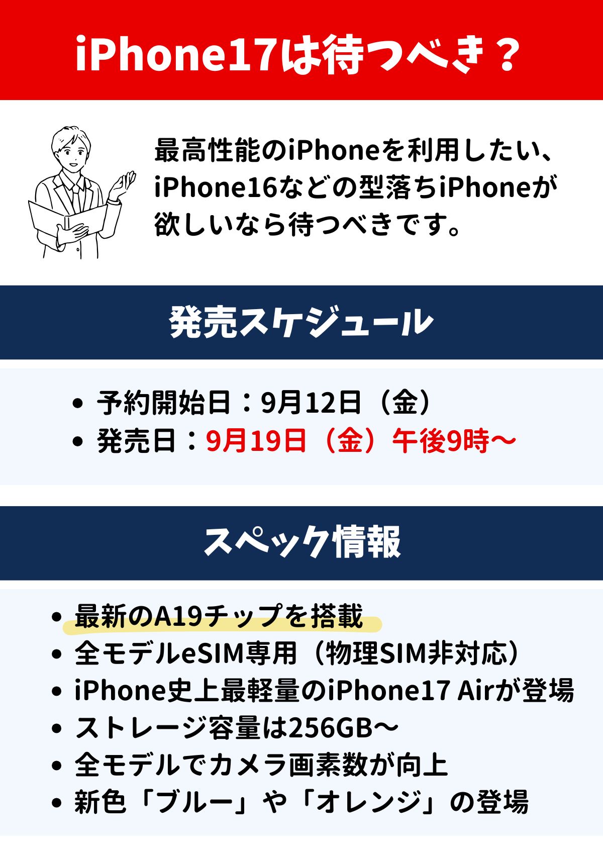 iPhone17　待つべき