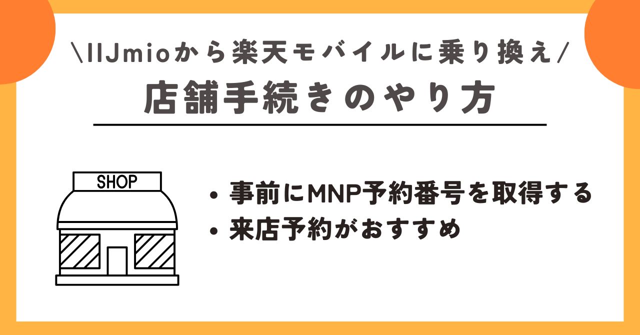 IIJmio　楽天モバイル　乗り換え