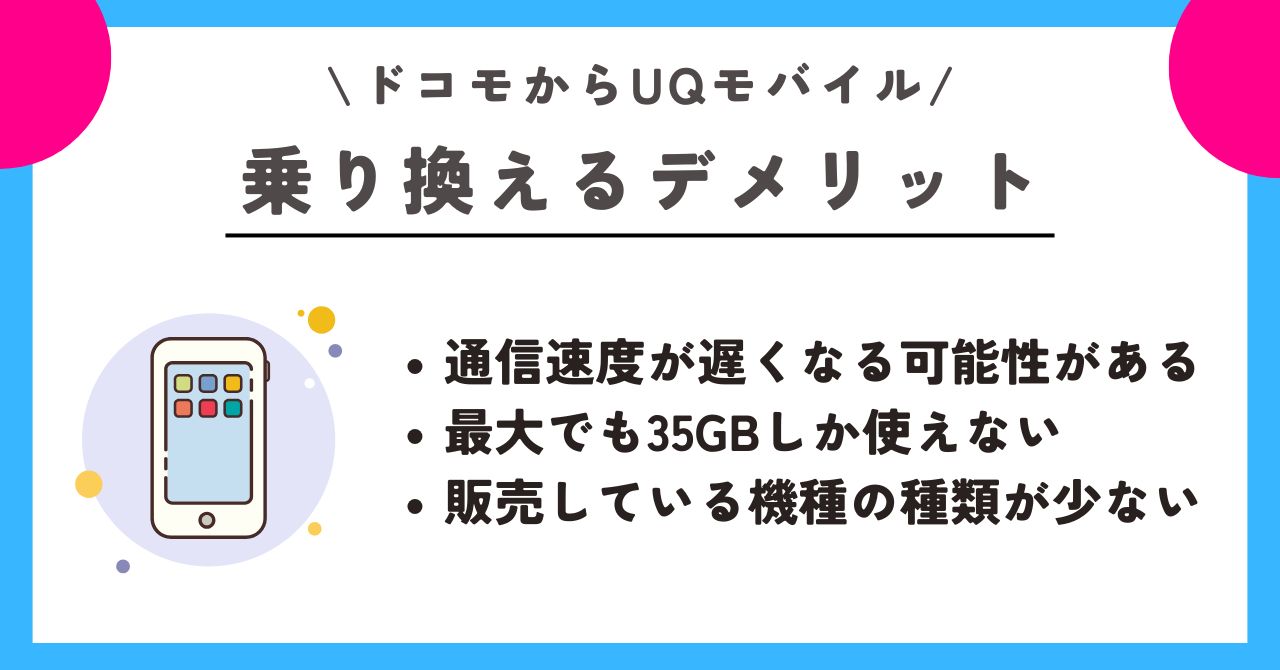 ドコモ　UQモバイル　乗り換え