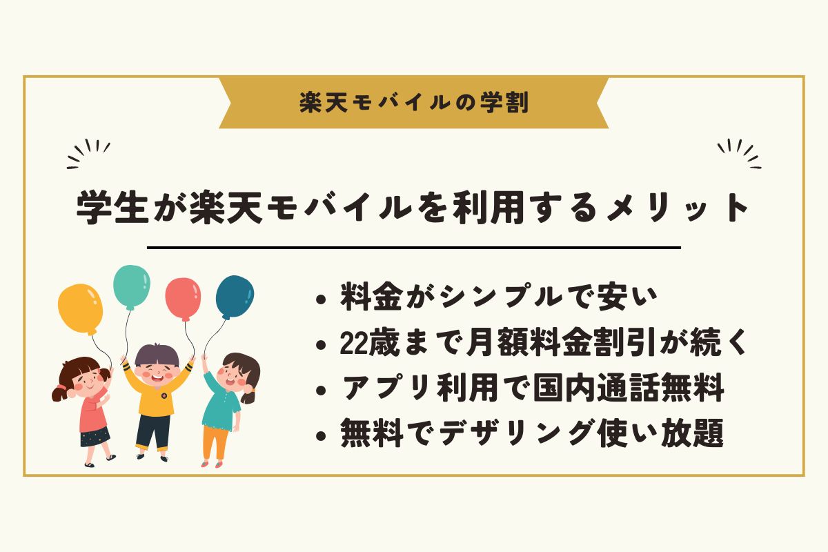 楽天モバイル　学割