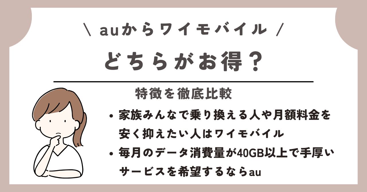 au ワイモバイル 乗り換え