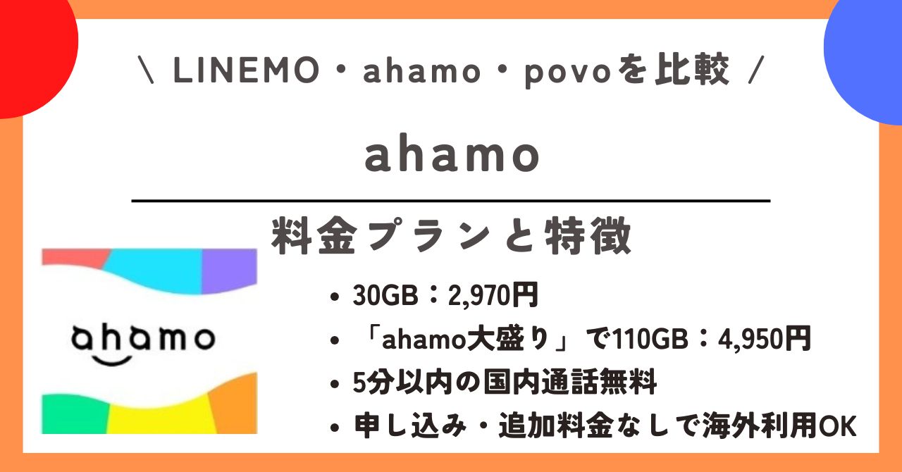 LINEMO ahamo povo 比較