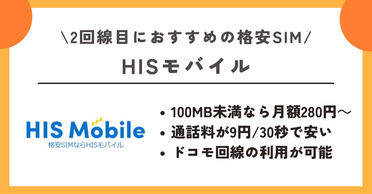 格安SIM　2回線目