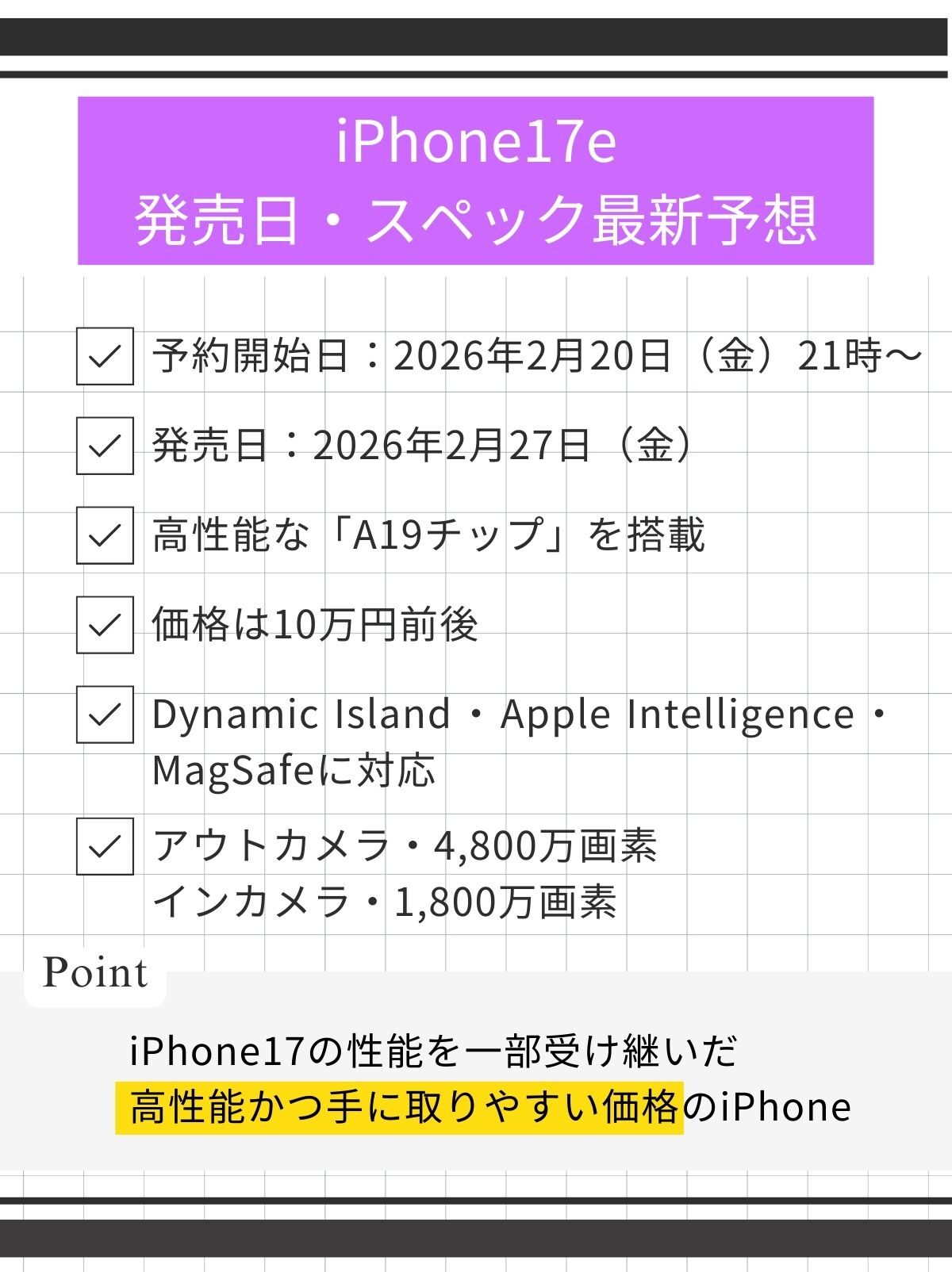 iPhone17e　発売日