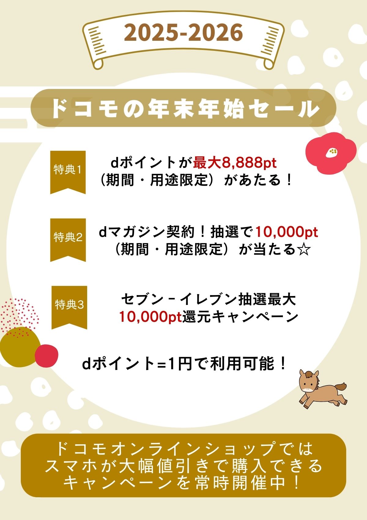 ドコモ 年末年始セール