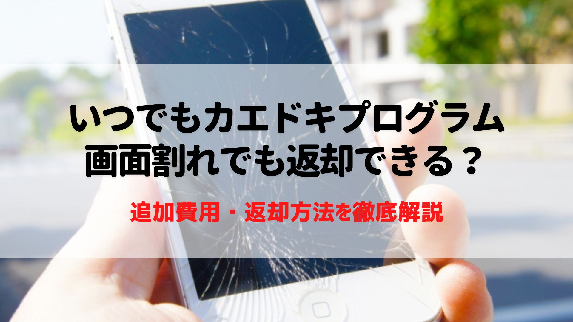 いつでもカエドキプログラム 画面割れ