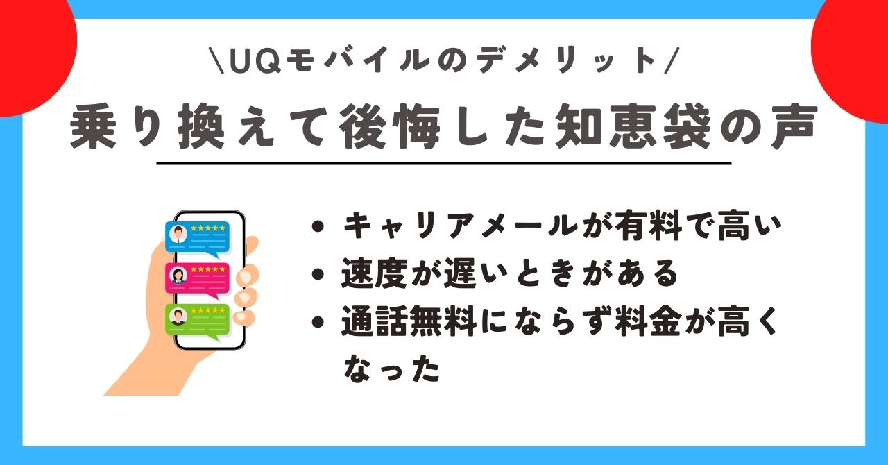 UQモバイル デメリット