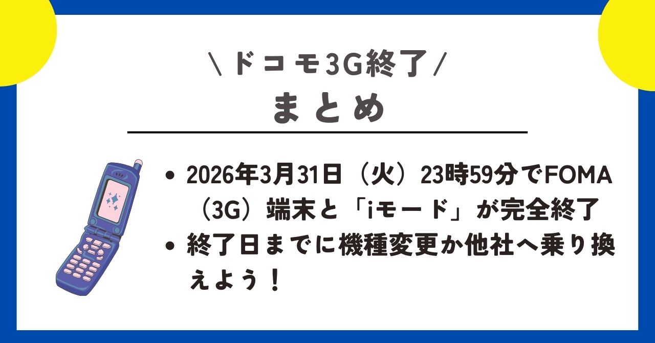 ドコモ　3G終了