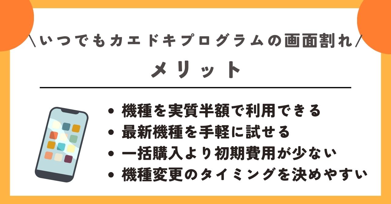いつでもカエドキプログラム 画面割れ
