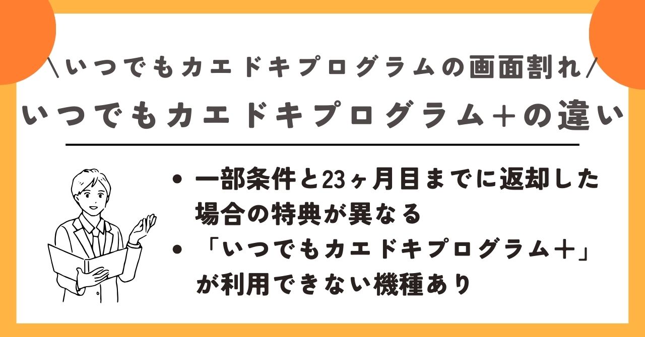 いつでもカエドキプログラム 画面割れ