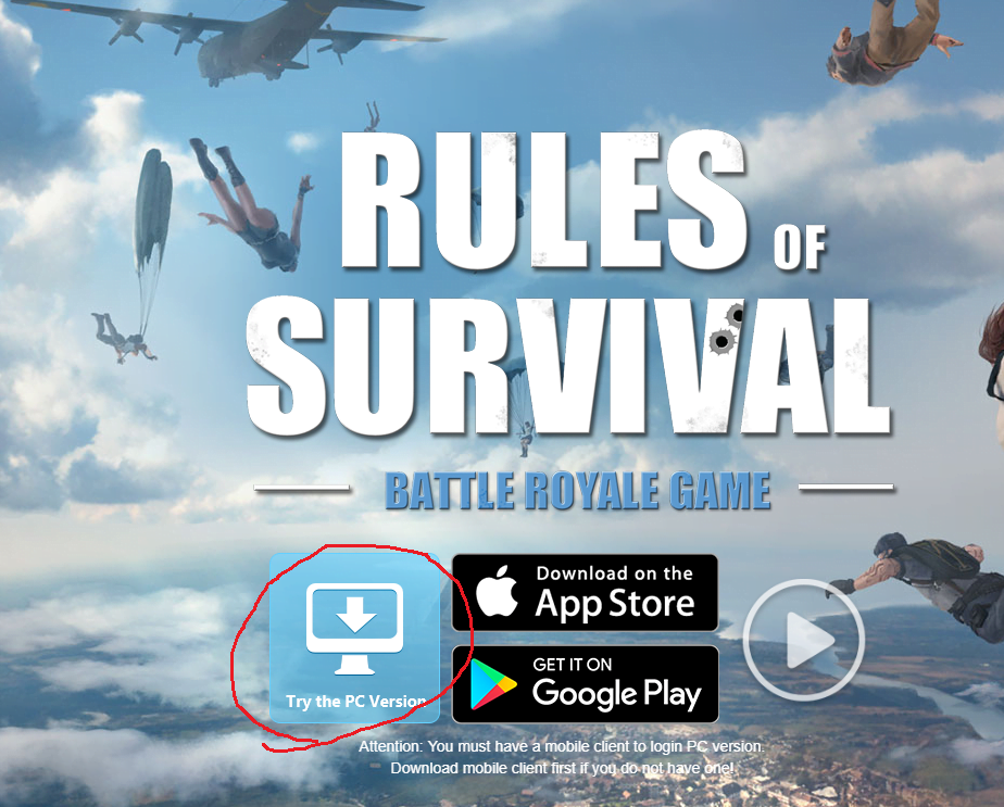 PC版Rules of Survivalのダウンロード